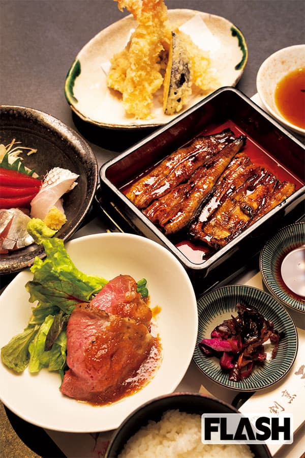 写真は、見栄晴が特別に注文。ランチメニューは「自家製ローストビーフ丼」(1000円)、「お刺身と天ぷら膳」(1500円、ともに税込み)などがある