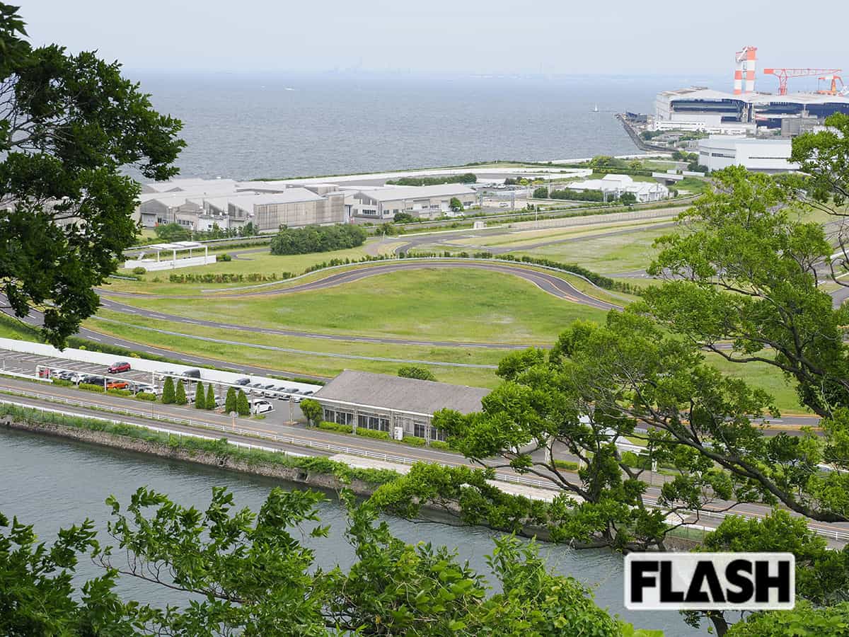 追浜工場のテストコース（写真・梅基展央）