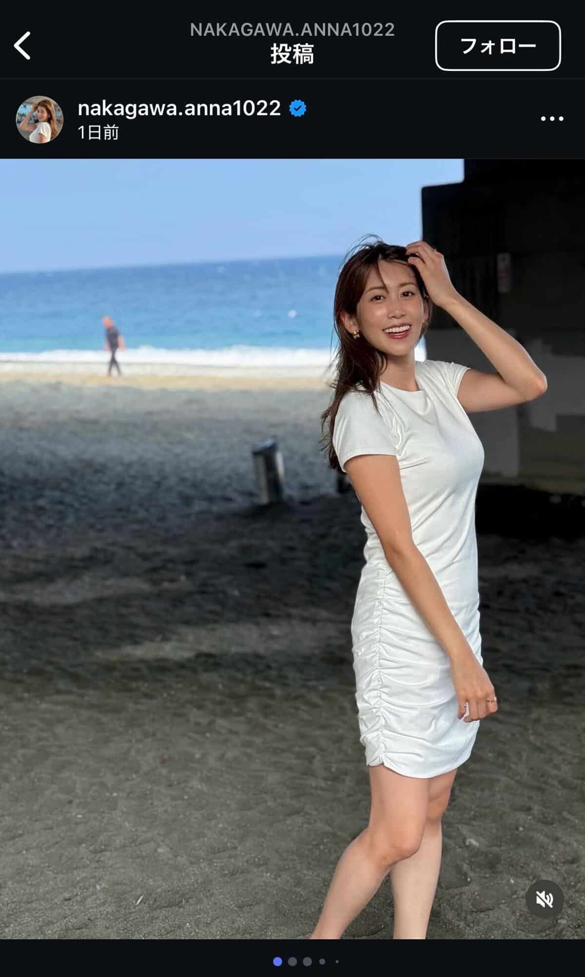 中川杏奈 衝撃の“パツパツ”姿(本人のInstagramより)