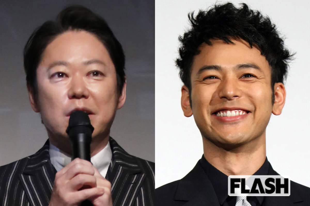 屋村草吉を演じる阿部サダヲと、八木信之介を演じる妻夫木聡