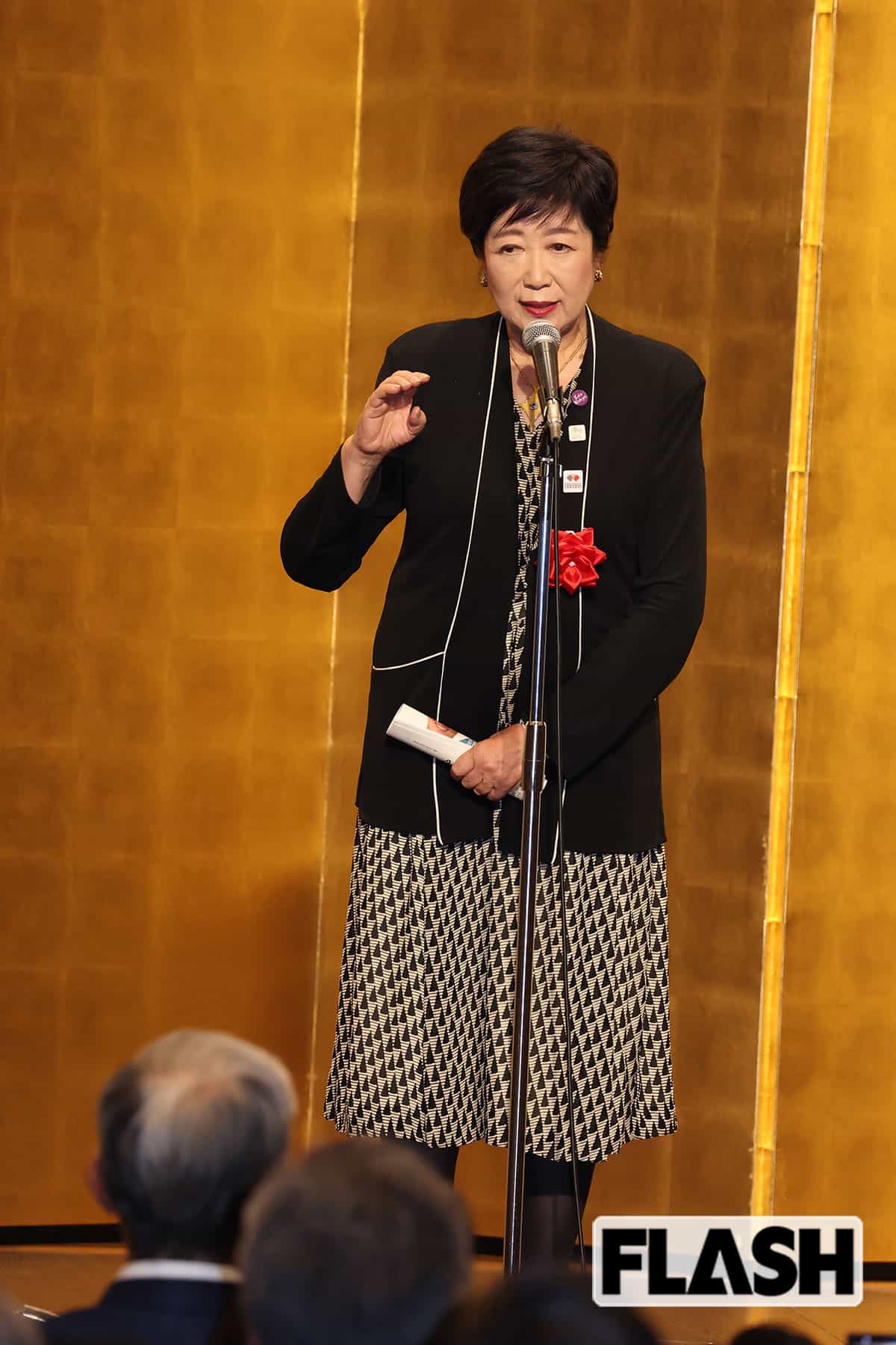 鈴木大地氏の決起大会には、小池百合子東京都知事も現われた（写真・長谷川新）
