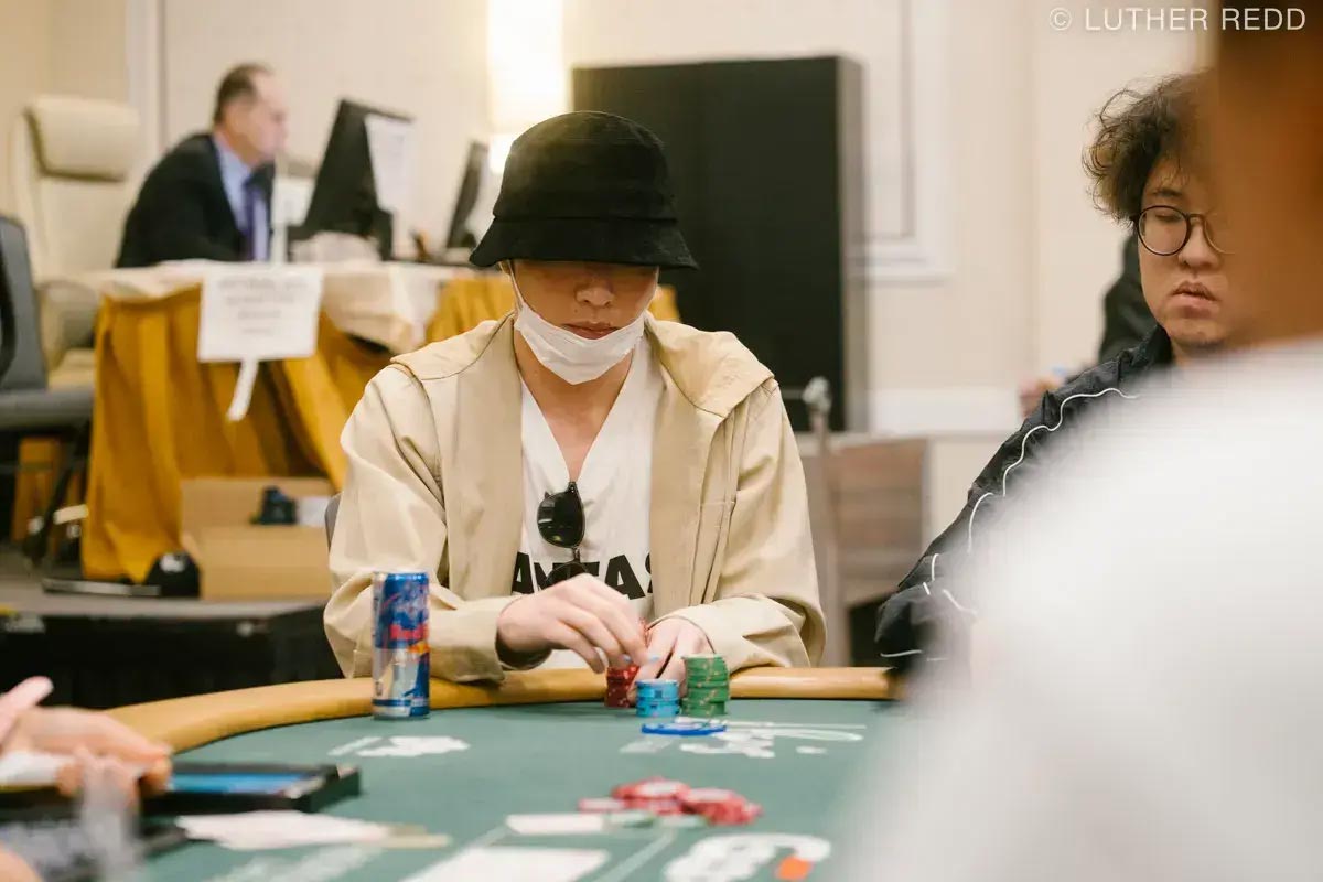 2025年7月17日、米ラスベガスでポーカーの世界大会「ワールドシリーズオブポーカー」（WSOP）に出場した田中圭。約1700万円を獲得した（写真・Luther Redd）