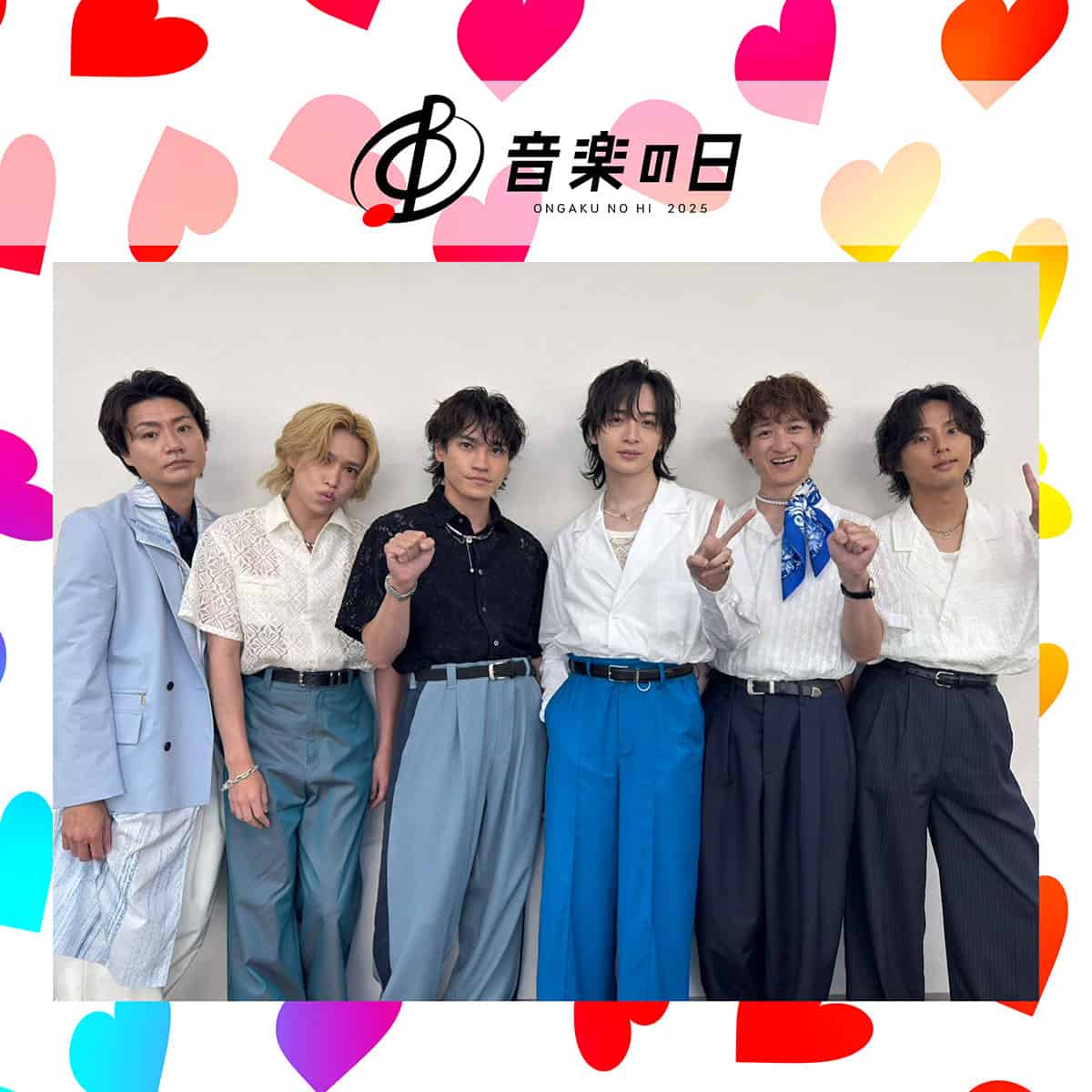 2025年7月19日、大型音楽特別番組『音楽の日』（TBS系）で、能登から生中継をおこなった6人組アイドルグループ「Kis-My-Ft2」（グループの公式Xより）