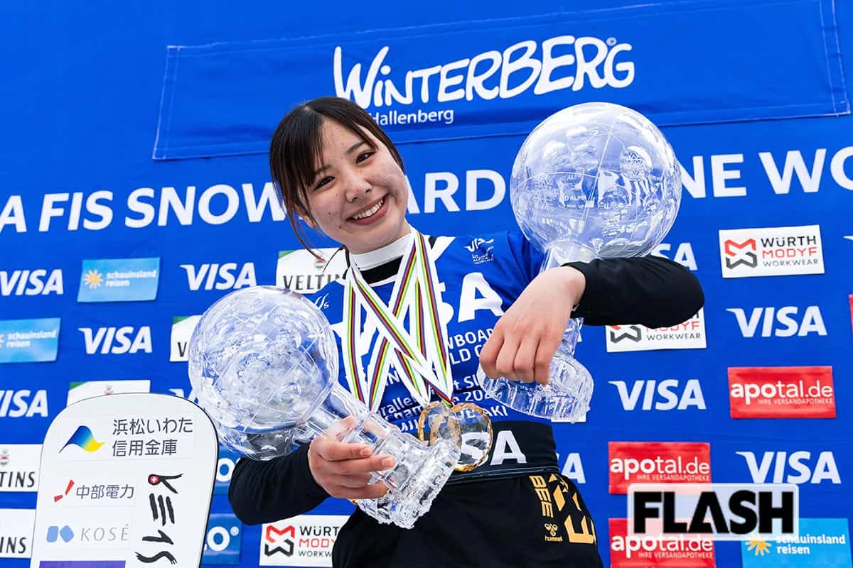 2024-20225スノーボードW杯ウィンターベルク大会の女子パラレル回転で、三木が日本選手初の総合優勝