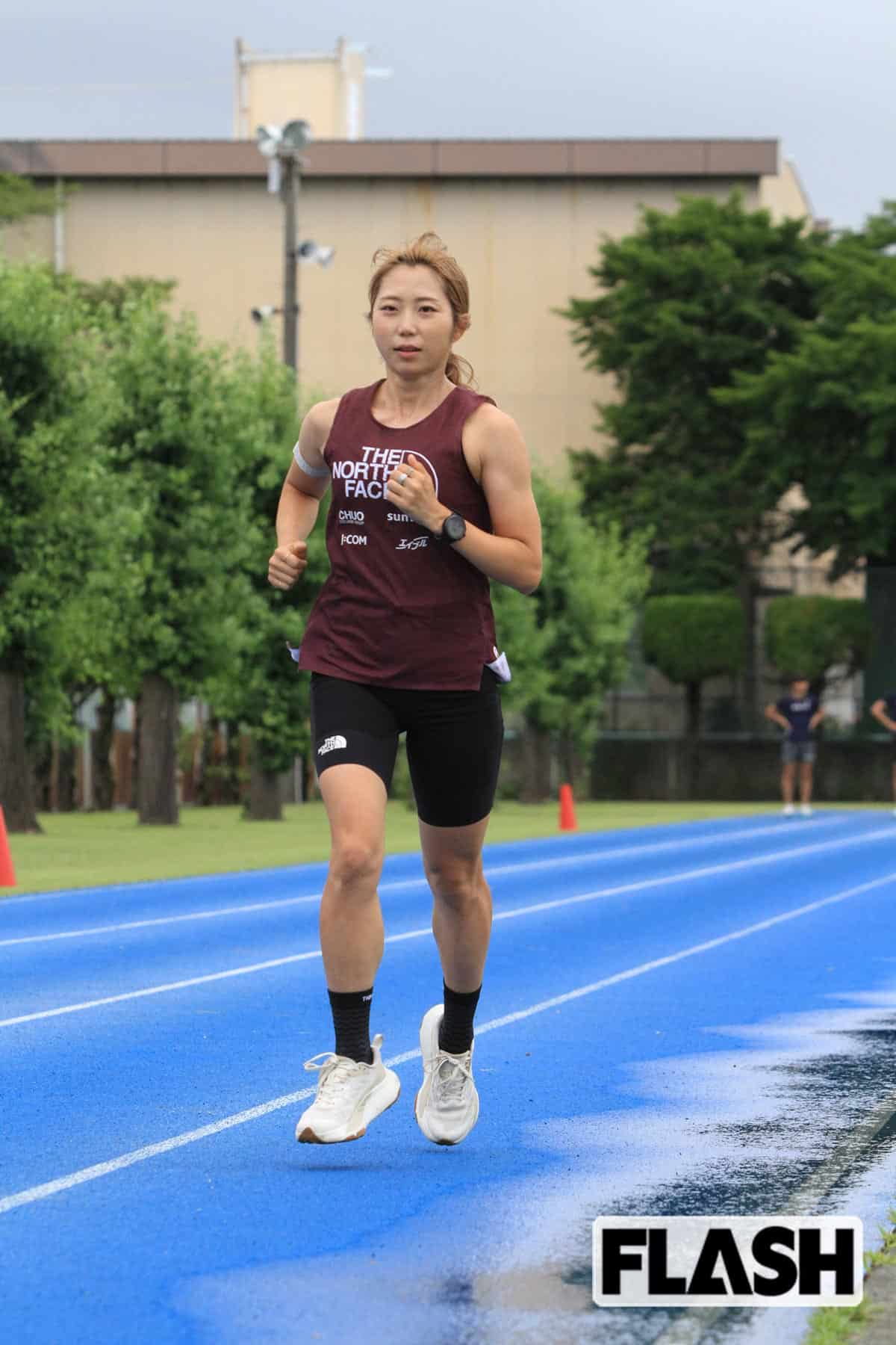この日は、取材の後にトレーニングをおこなった上田(写真・金谷千治)