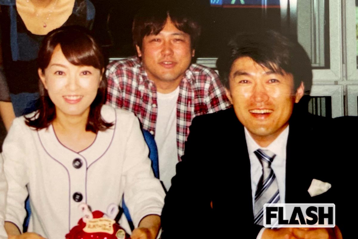 丸岡いずみは、藤井貴彦アナと『news every.』で共演(写真は2010年)。「藤井アナとは同い年。彼もスポーツ現場での取材も多かったので、とても波長が合いました」と笑う