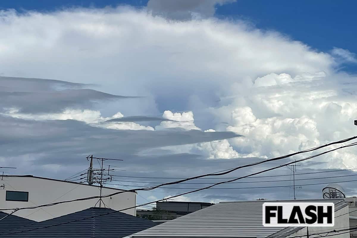 石原良純の「自慢の1枚」【モンスターかなとこ雲（3）】「かなとこ雲」は次第に崩れ、新たな積乱雲が湧いて出た