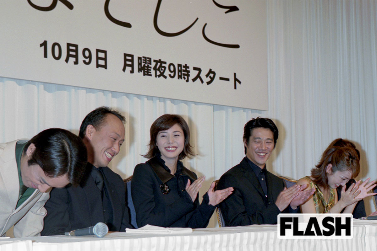 2000年、『やまとなでしこ』（フジテレビ系）の制作発表会見の様子（写真・長谷川 新）