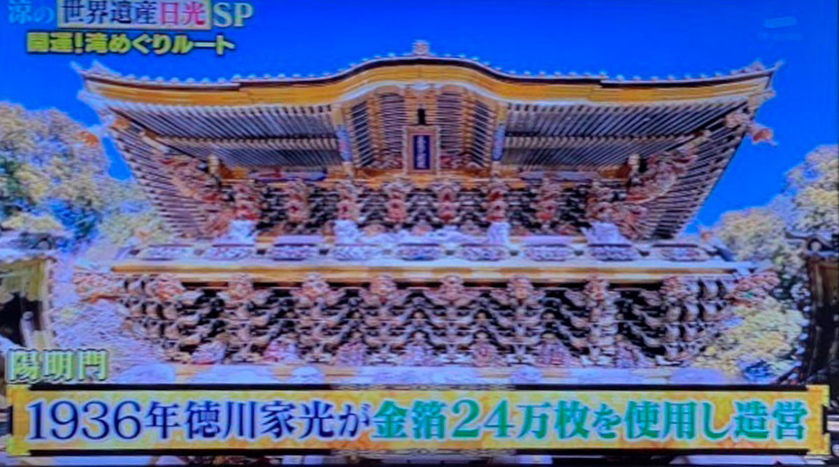 「300年間違えてる」テロップミスが発覚した日光東照宮（番組より）