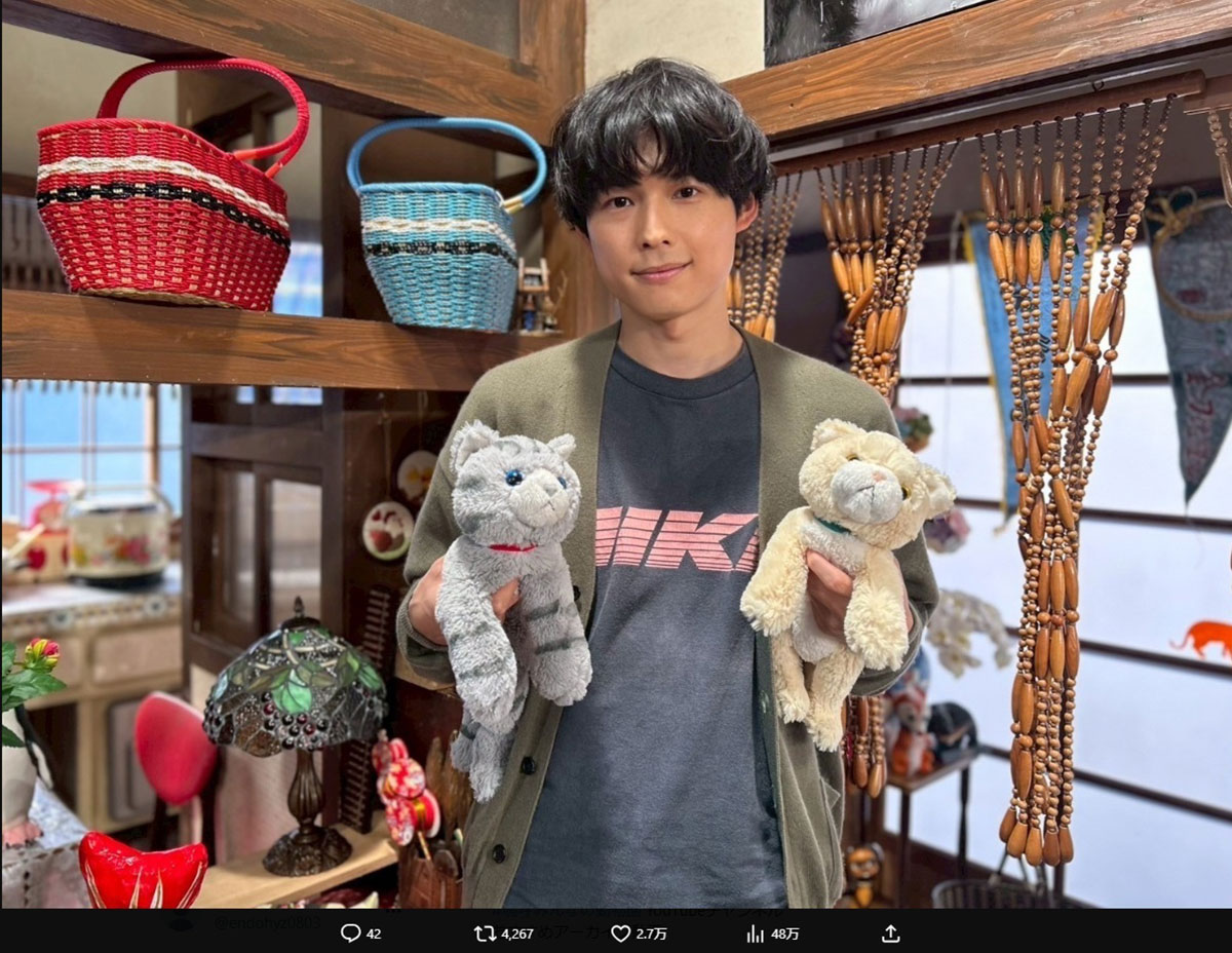 『嗚呼!!みんなの動物園3時間SP』に出演した松村北斗だが、ファンはその痩せた姿を心配している（写真・番組公式Xより）