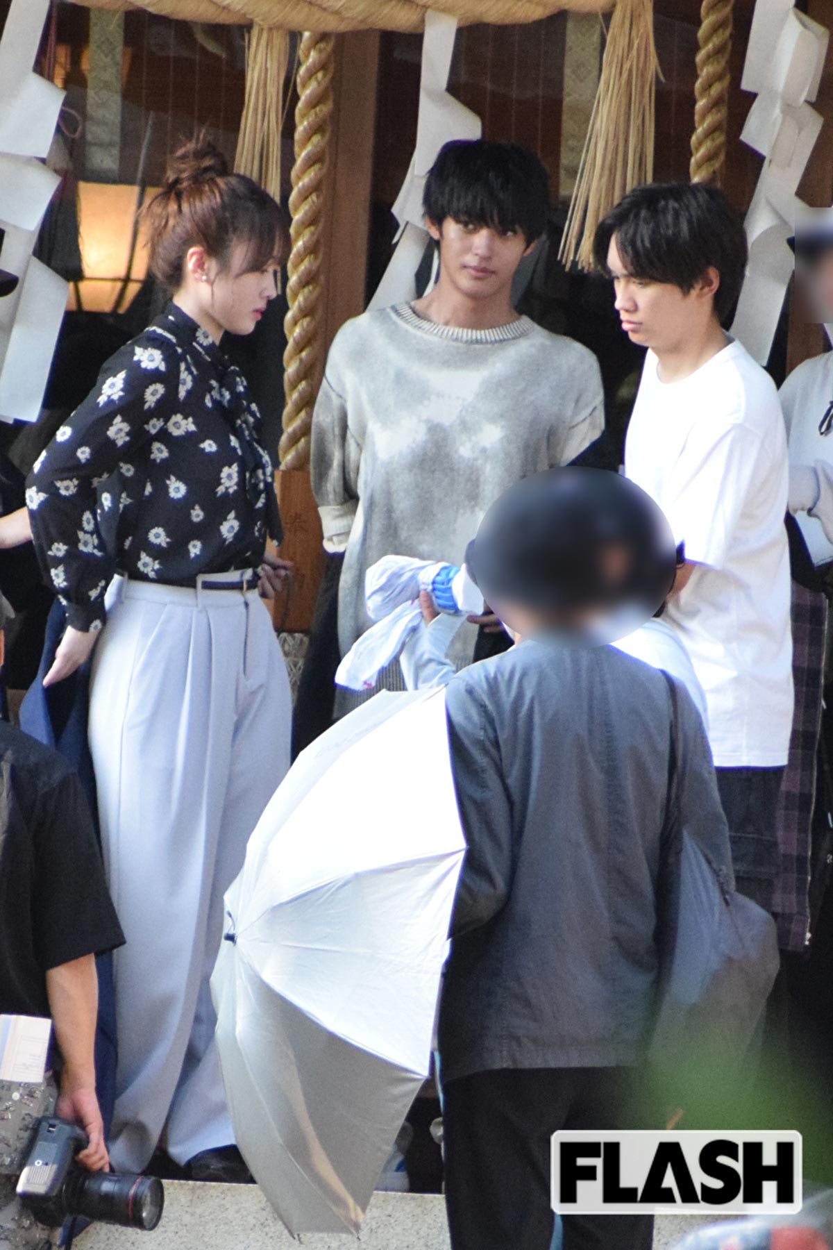 本田望結と神尾楓珠、藤原丈一郎が撮影しているのは恋愛ドラマだ
