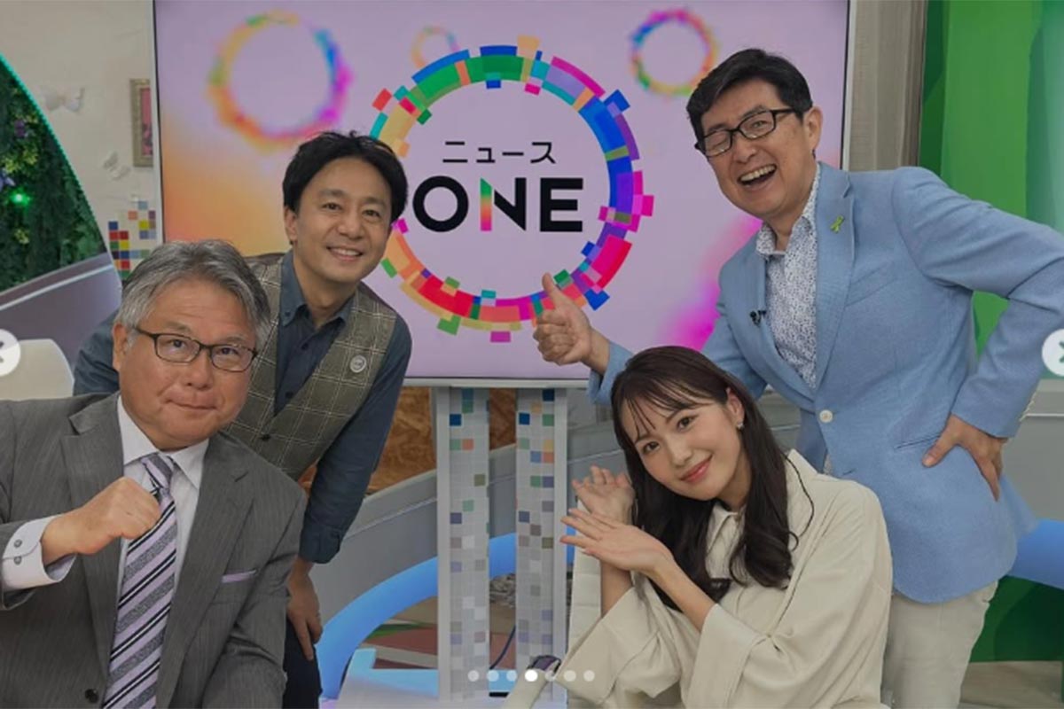 『ニュースONE』（東海テレビ）に出演した笠井信輔。腫れた右目に「目どうしたの」などと心配の声が相次いでいる（笠井のInstagramより）