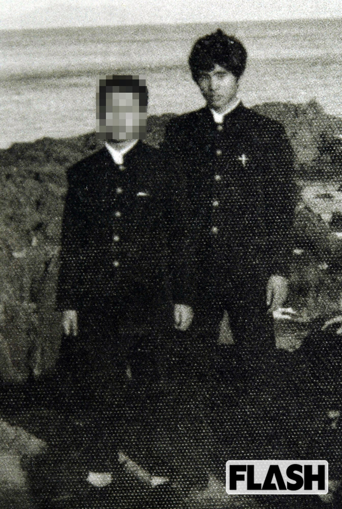 中学時代の山本昌邦氏（右）。陸上の400m選手として活躍した