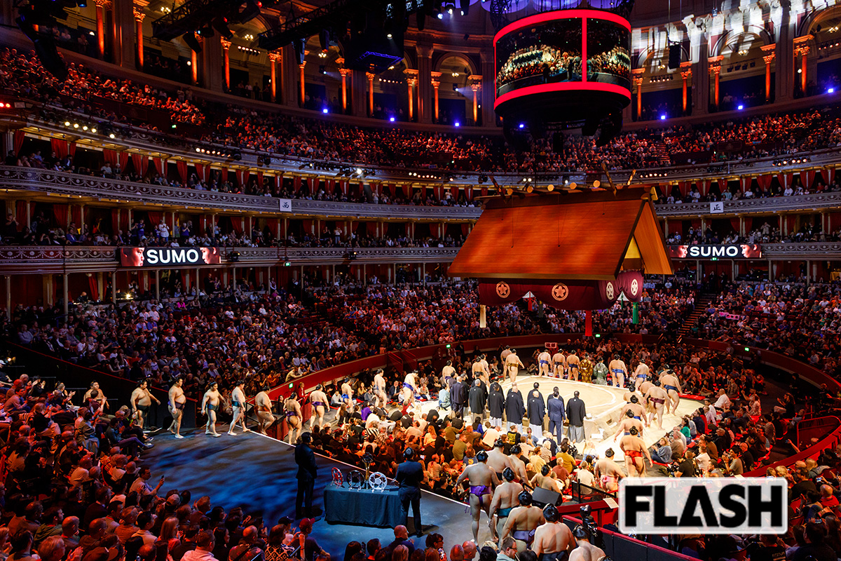 5日間連続満員御礼で盛り上がったロイヤル・アルバート・ホールでのロンドン公演。優勝は横綱・豊昇龍(写真・高橋マナミ)