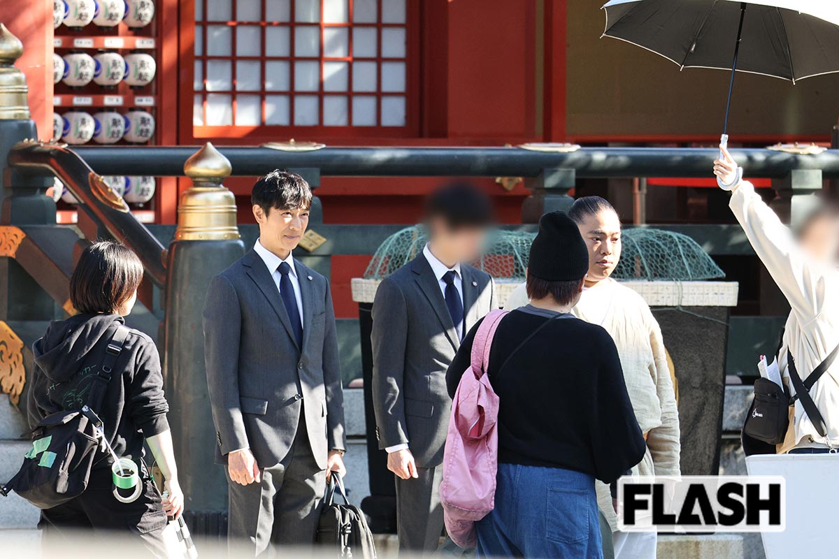 撮影には、富栄ドラムも現われた（写真・吉田豊）