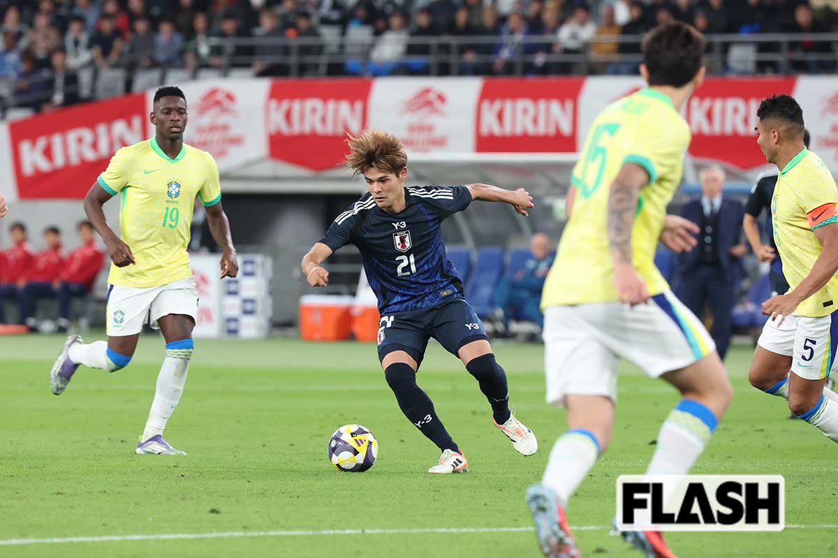 遠藤、守田が不在だった10月シリーズでも好プレーを見せた佐野海舟。クラブでも好調で、レギュラーを奪取したとしても驚きではない（写真・桑原 靖）