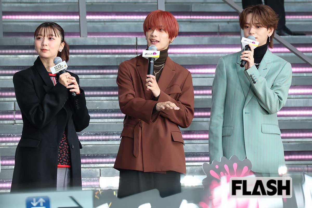 映画『ロマンティック・キラー』の宣伝のため、なにわ男子・高橋恭平、FANTASTICSの中島颯太らの “ロマンティック対決” に参加した上白石萌歌