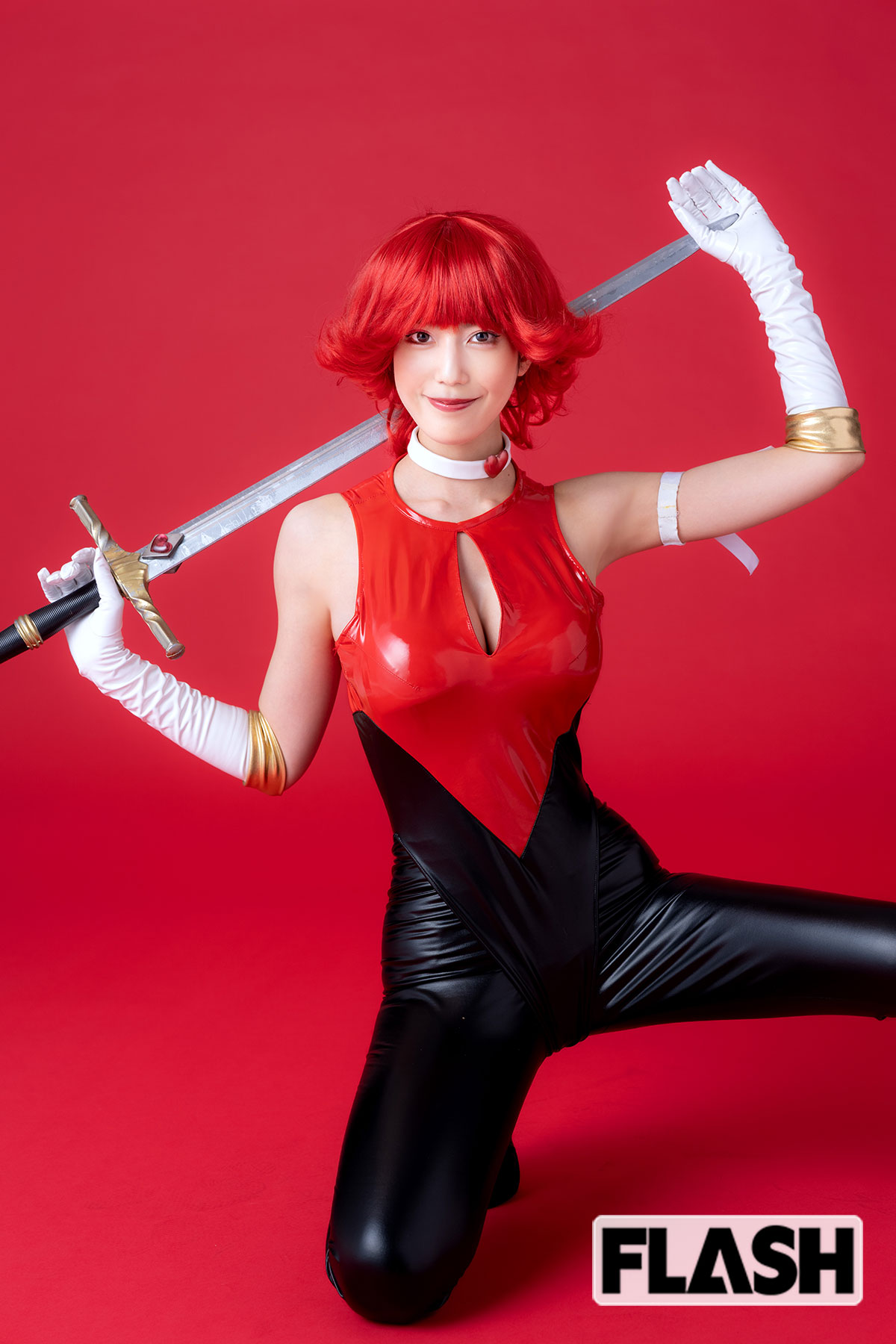 ぴっちりとしたボディスーツがトレードマークのキューティーハニー（写真・福田ヨシツグ）