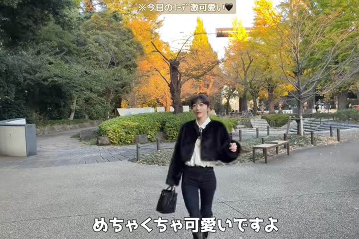 2025年11月22日、靖国神社での動画撮影が物議をかもしたYouTuberのRちゃん（「Rちゃん」のYouTubeチャンネルより）