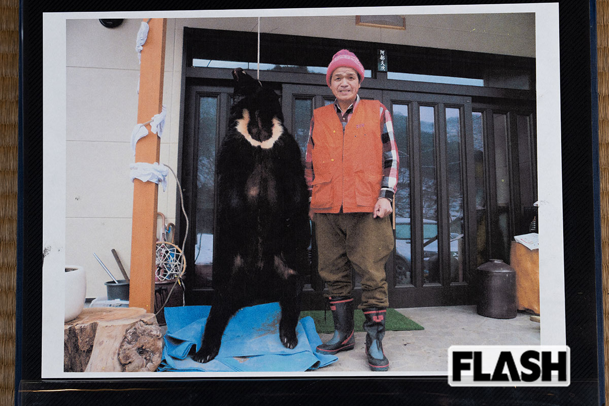 いかにも獰猛な面構えのツキノワグマ。襲われたらひとたまりもない