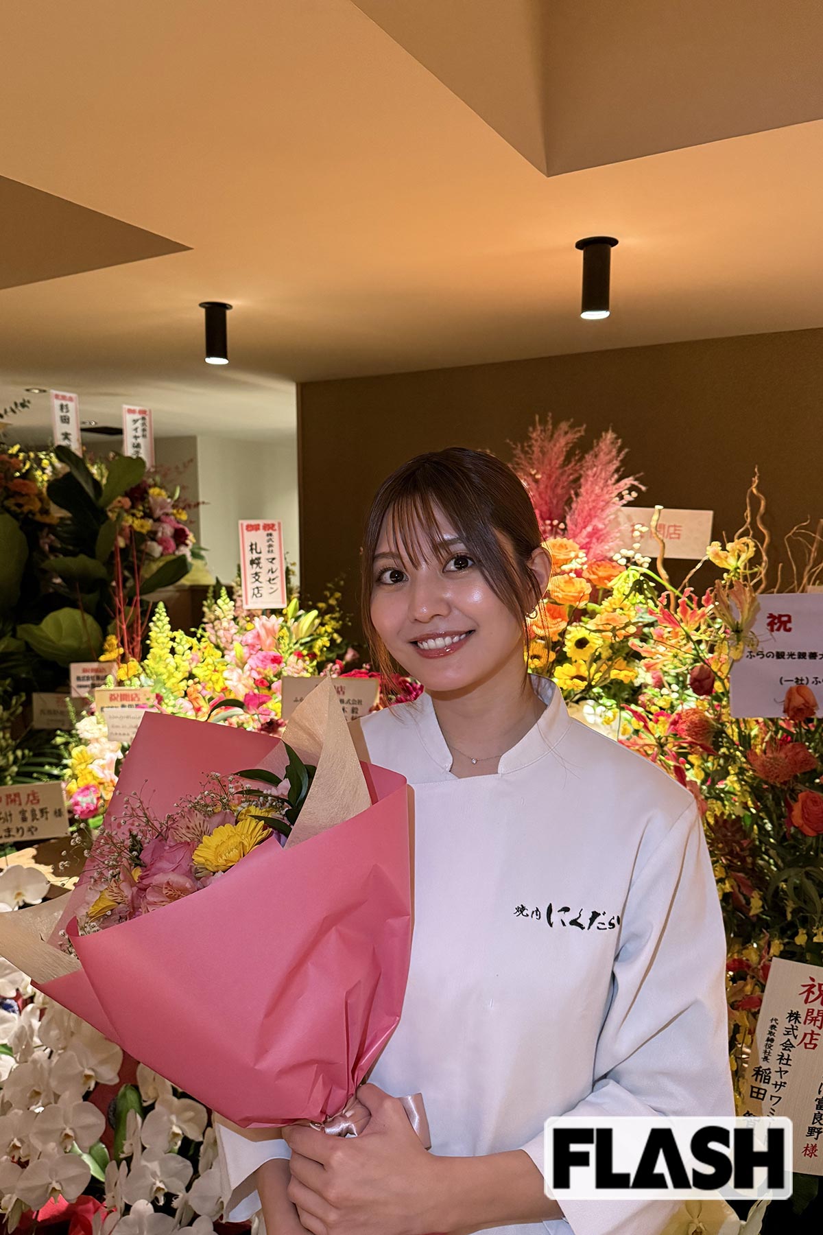 故郷の北海道富良野市に「和牛焼肉　にくだらけ富良野」をオープンさせた林ゆめ（写真・本人提供）