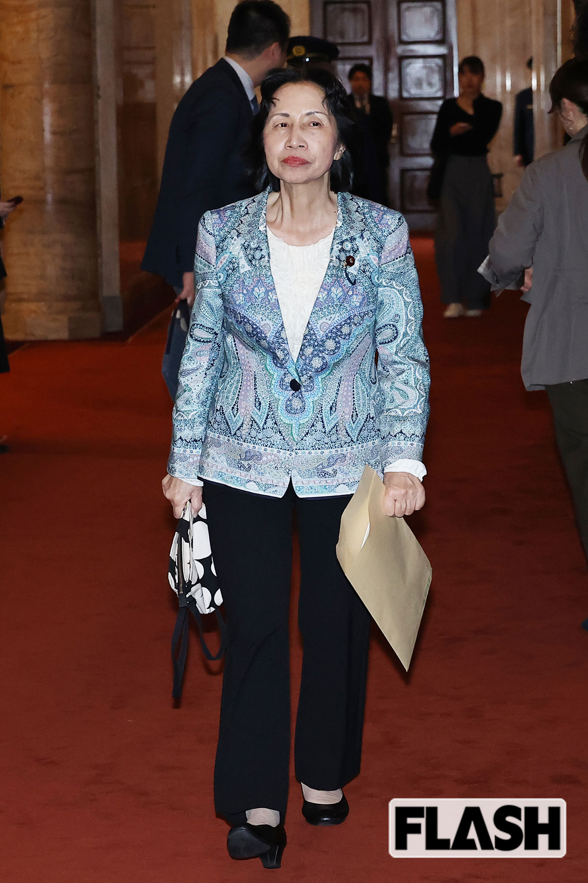 自民・松島みどり衆院議員（69）／北欧の人気ブランド【Marimekko・29,700円】（写真・長谷川 新）