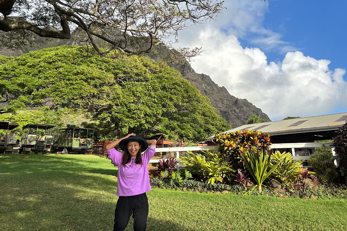 クアロア・ランチでの大木さん（写真・本人提供）