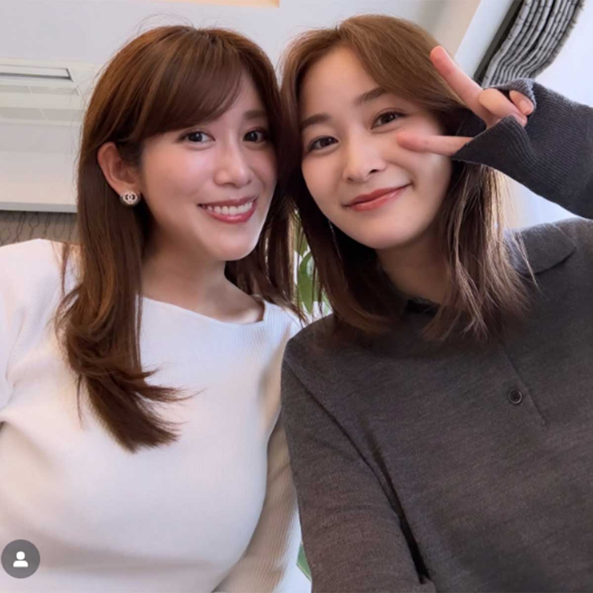 岩田絵里奈アナのInstagramより。先輩フリーアナの中川安奈とはたびたび会っている様子を投稿してきた