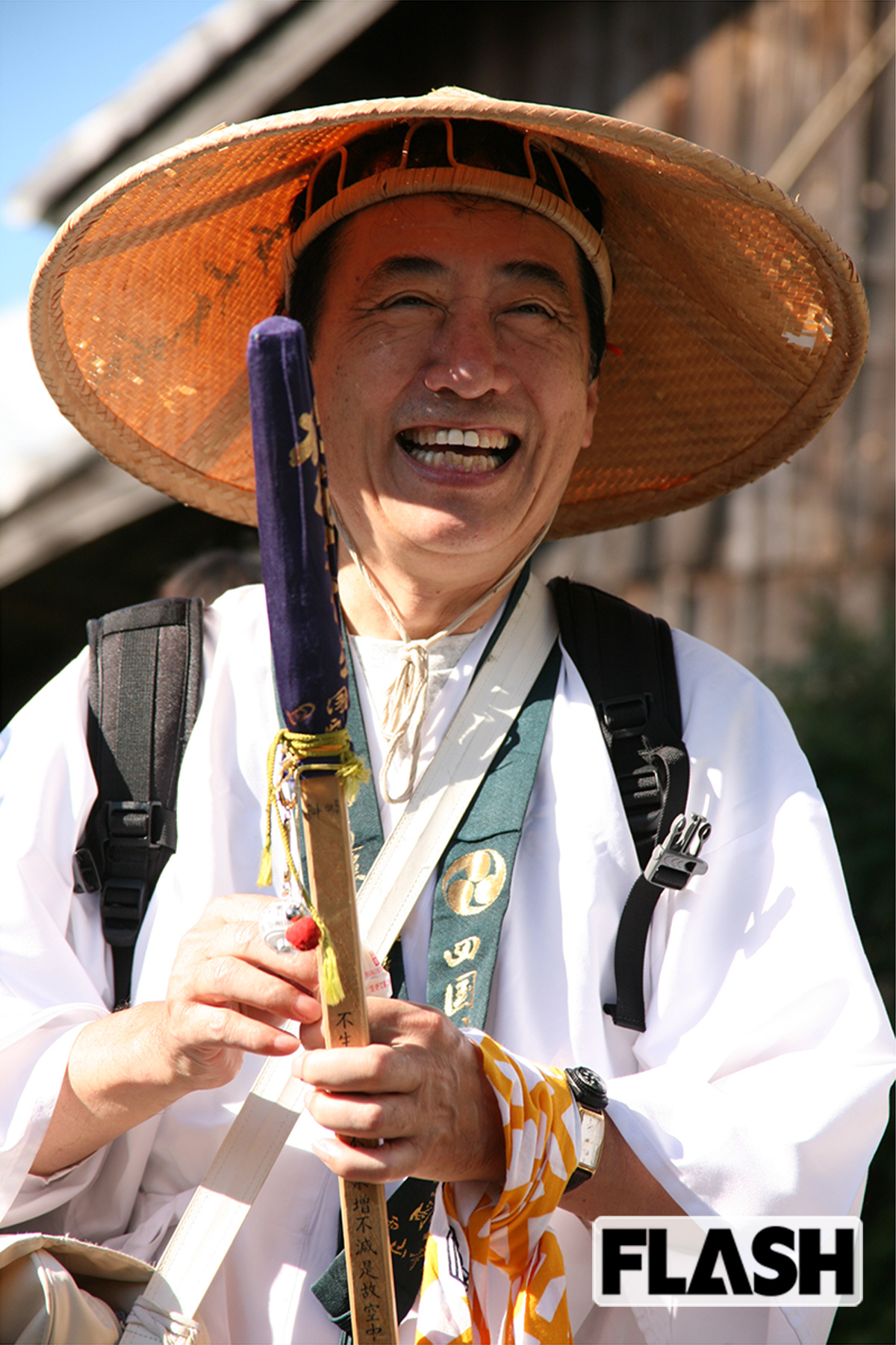 2011年10月、菅直人元首相の四国八十八カ所遍路に密着（写真・田村智栄）