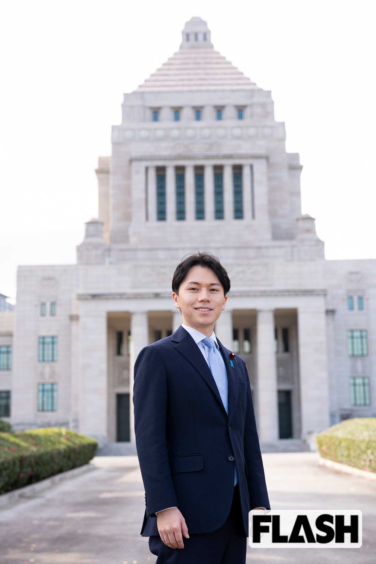 「石原伸晃先生のように、正義を貫ける政治家に」と大空幸星議員（写真・木村哲夫）
