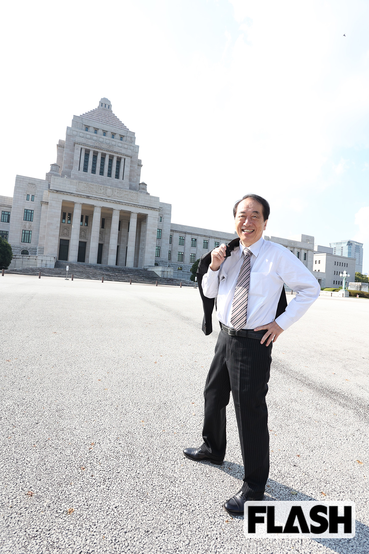 政界引退を宣言した2023年10月、本誌取材に応じる菅直人元首相（写真・長谷川 新）