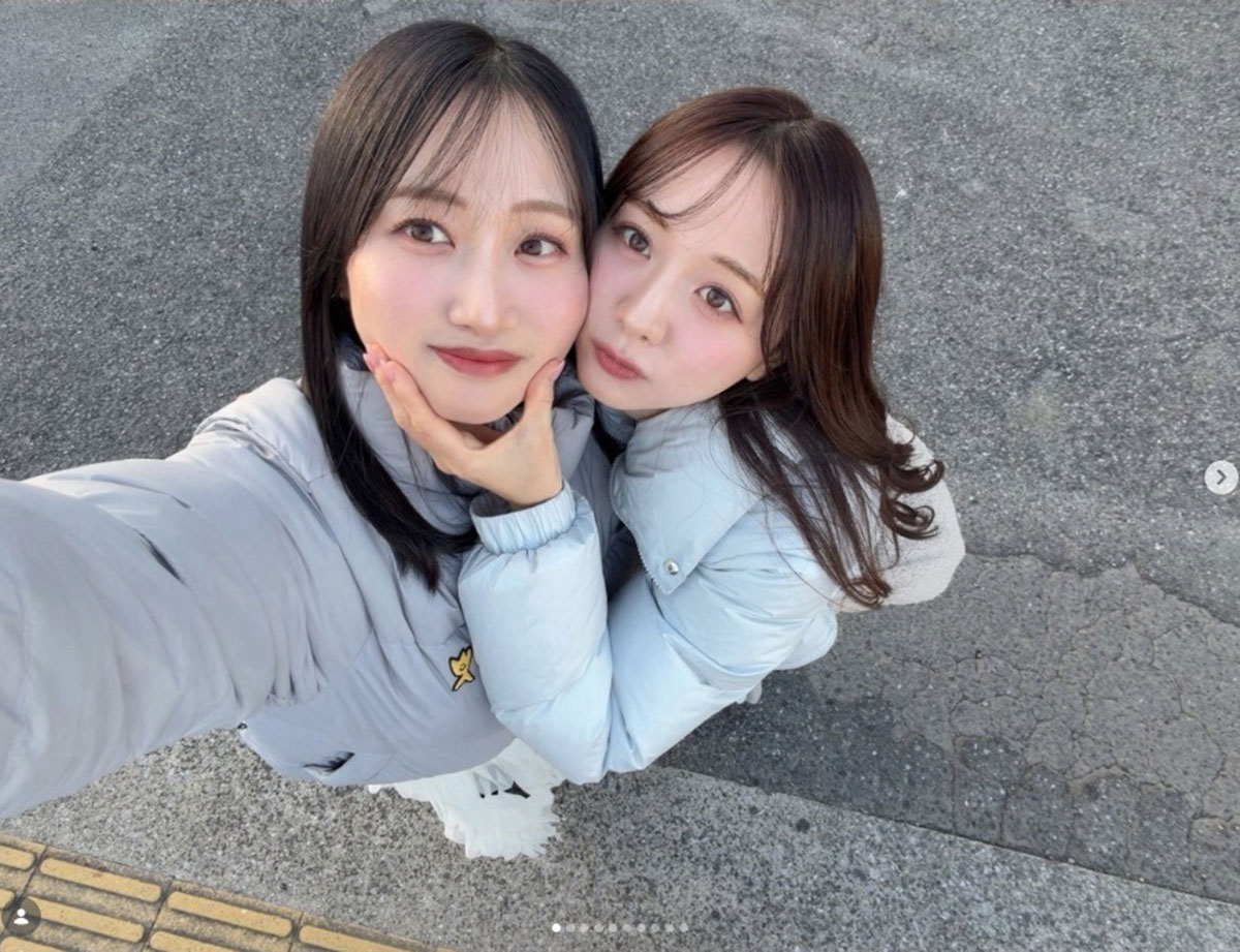 グランピングに行ったことを報告する森香澄。妹・ちさとさんとのショットに絶賛の声が寄せられた（写真・本人Instagramより）