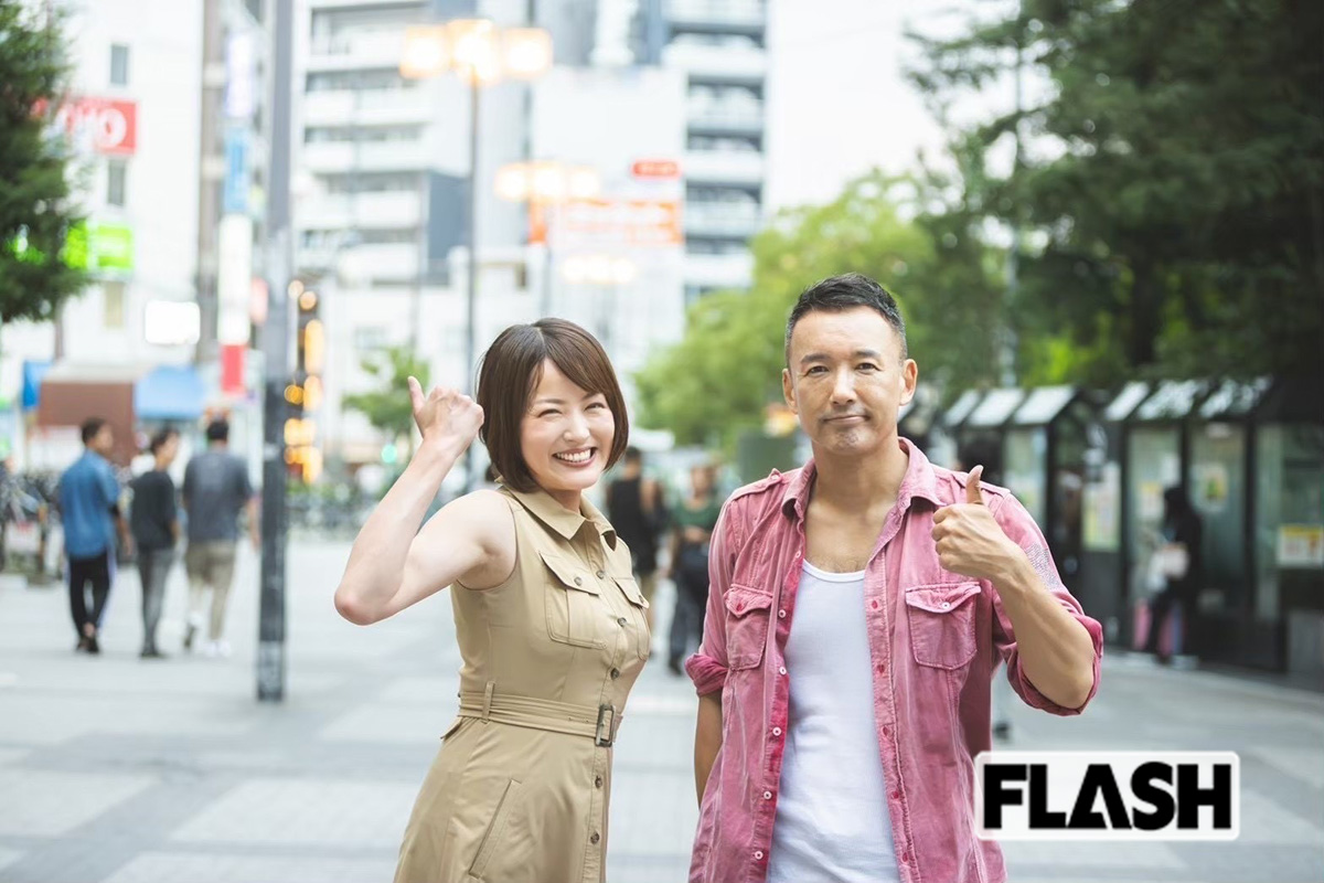 れいわ新選組の八幡愛前衆院議員（左）と山本太郎代表（写真提供・八幡氏）