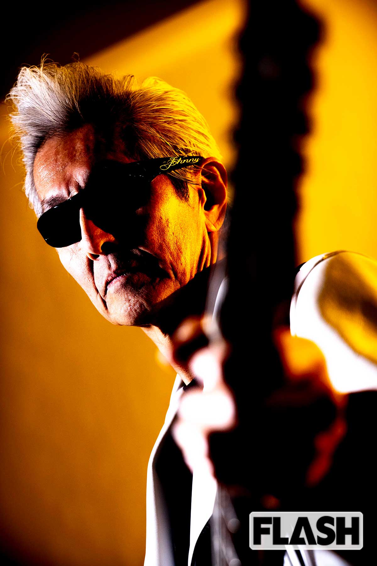 横浜銀蝿のリードギタリスト・Johnny（写真・木村哲夫）