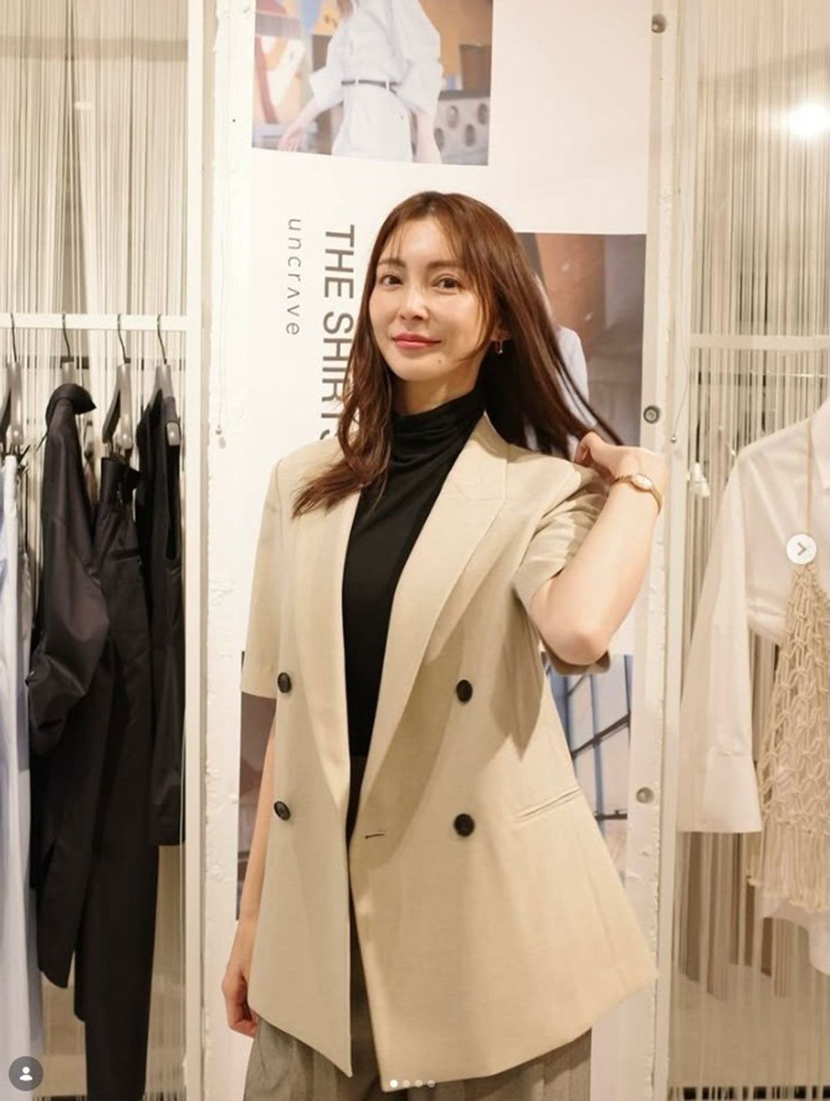 カリスマモデルのイメージが強い押切もえ。2児の母として柔和で自然な表情を浮かべる押切もえに称賛の声があがった（写真・本人Instagramより）