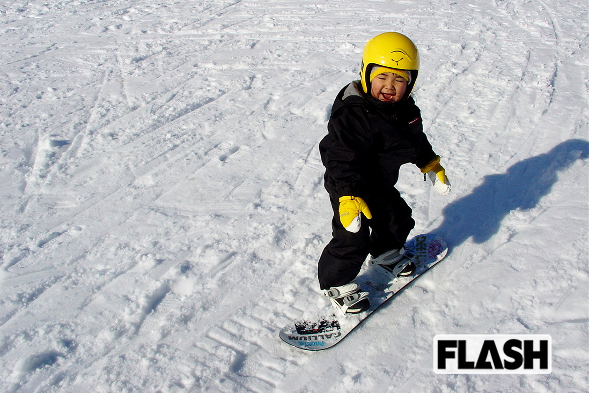 スノーボード代表の三木つばき、4歳当時