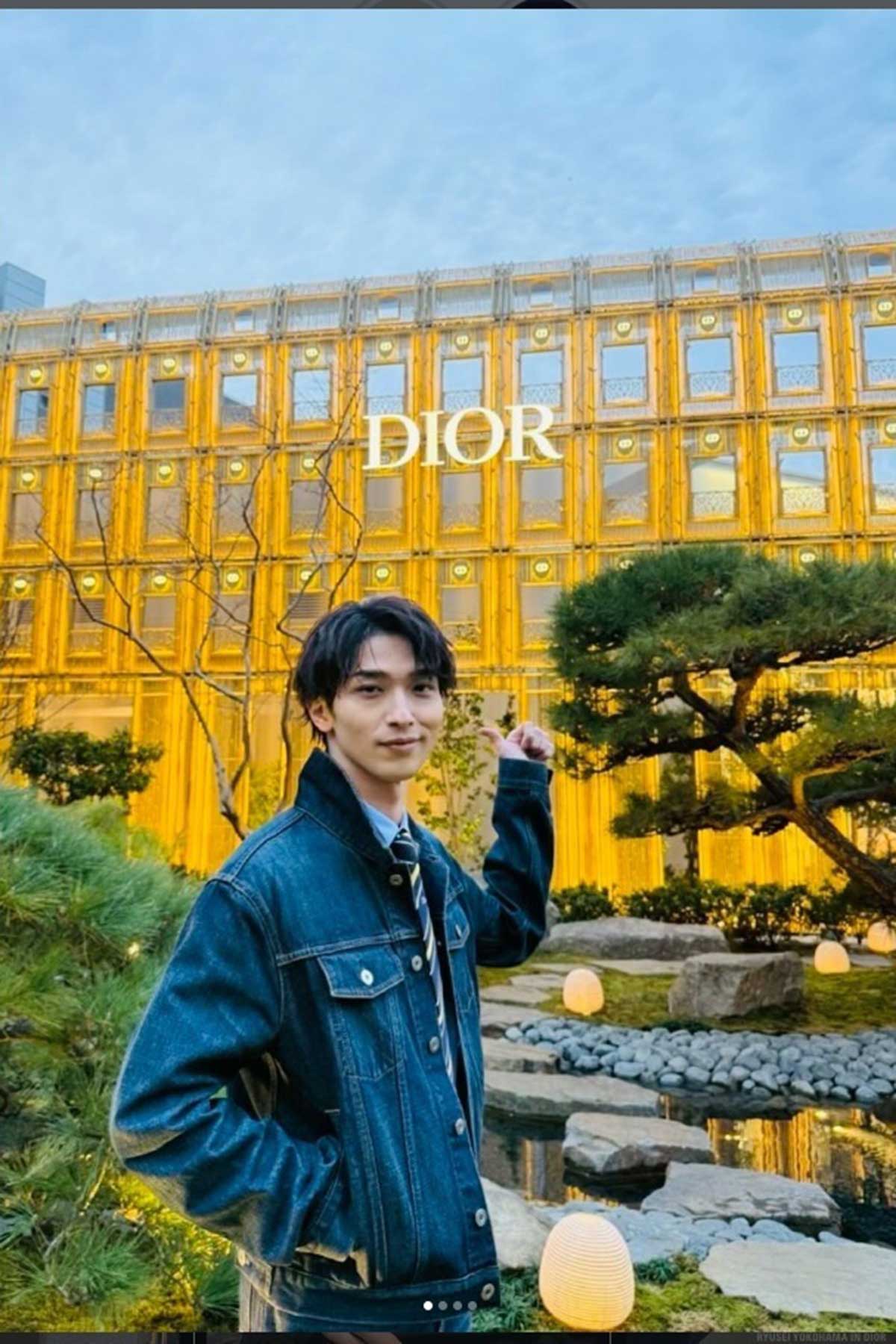 Diorのイベントに参加したことを明かした横浜流星。顔色の悪さに注目が集まった