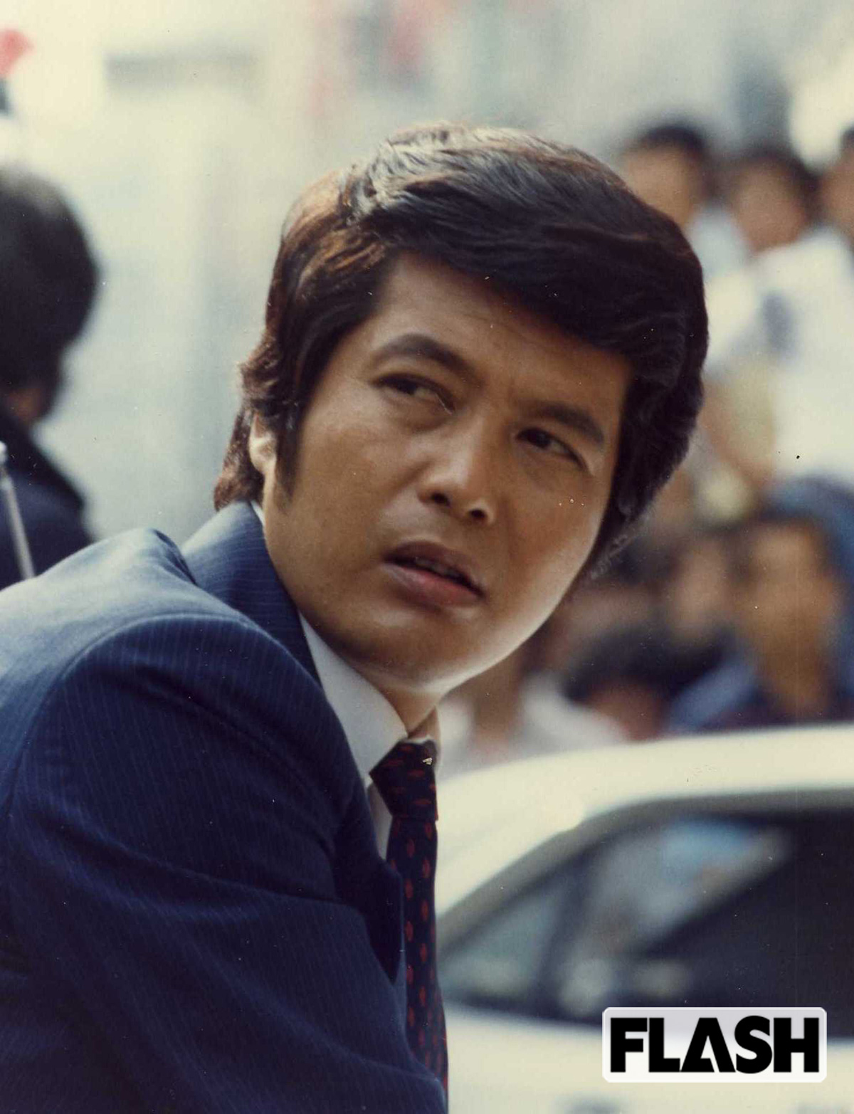 1976年ごろの小野寺昭。『太陽にほえろ！』の紳士で優しい役柄のおかげで、街でも女性から「殿下！」と声をかけられた