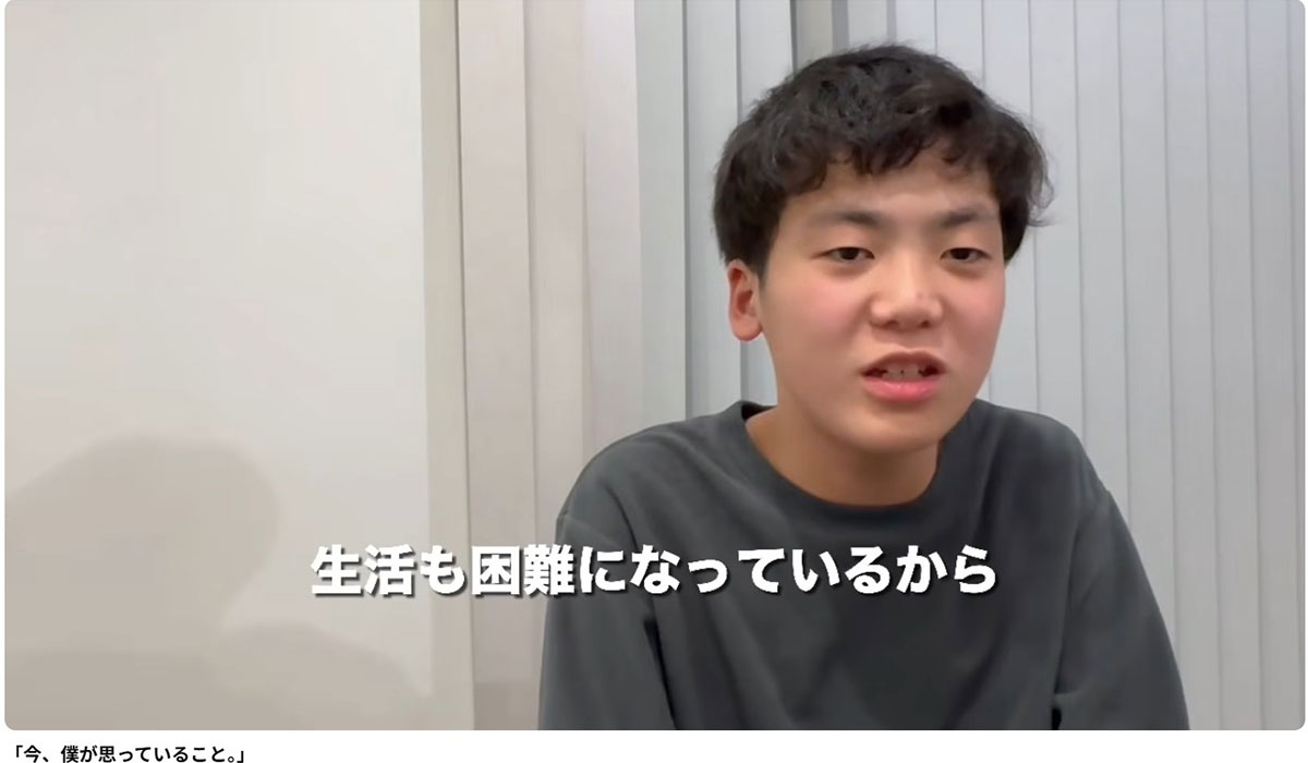 一連の“ヤングケアラー”問題で炎上したことを受け、感想を語る長男(写真・YouTubeチャンネル『あべちゃんねる』より)