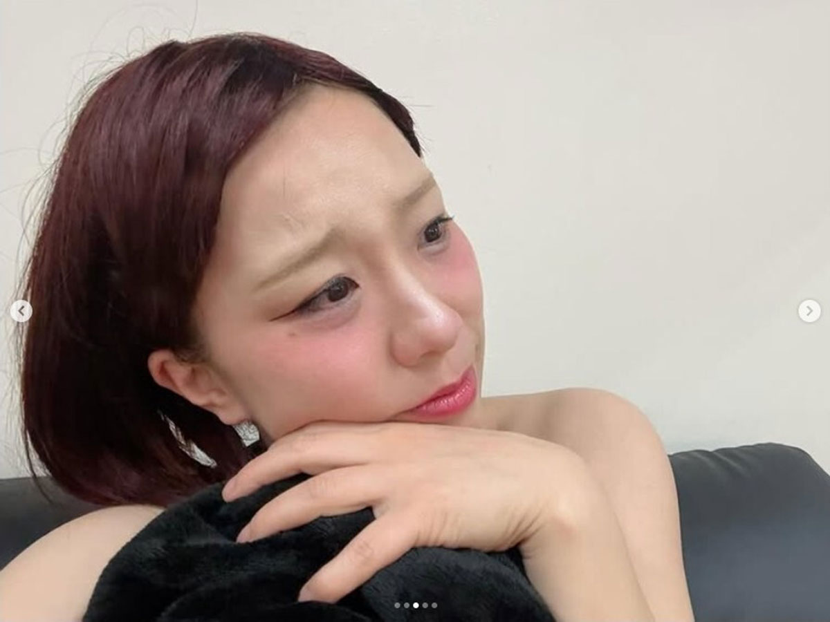 森田まりこが披露した「りくりゅうペア」名場面のものまね写真（写真・森田まりこのInstagram「morita.mariko」より）