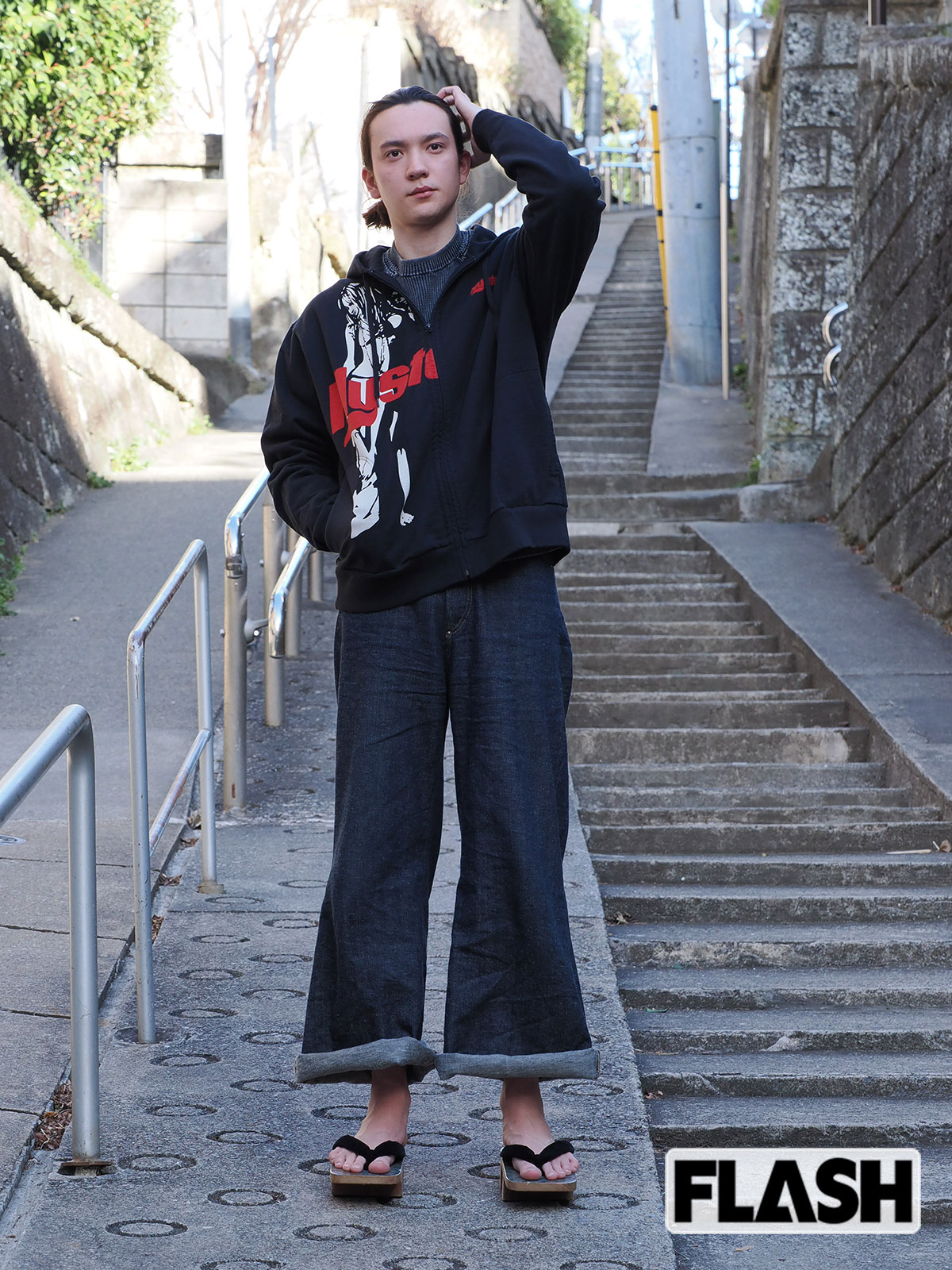 嵐翔真にとって、下駄は大事な場面の “勝負靴”（写真・保坂駱駝）