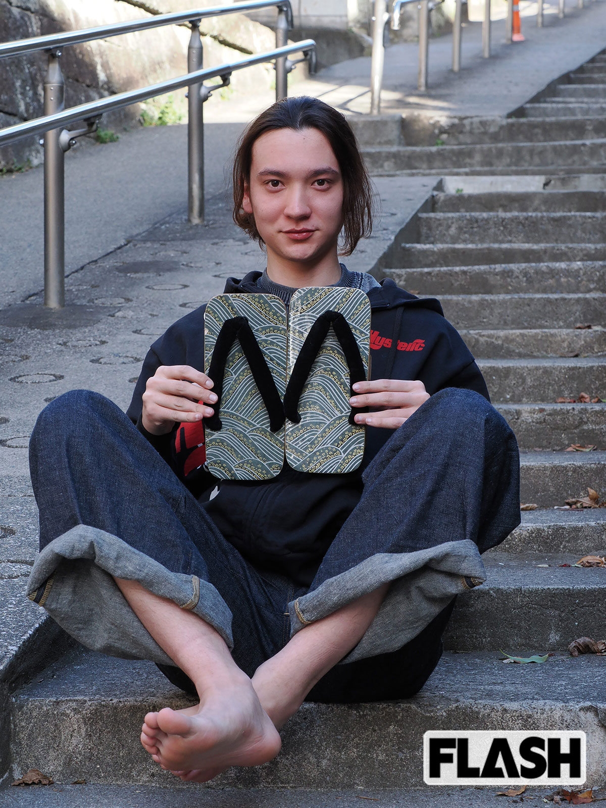 嵐翔真にとって、下駄は大事な場面の “勝負靴”（写真・保坂駱駝）