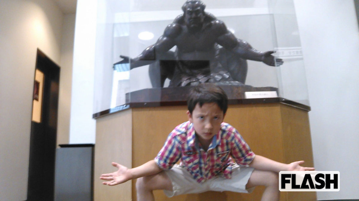 小学校4年時、ちびっこ相撲に出場した嵐翔真