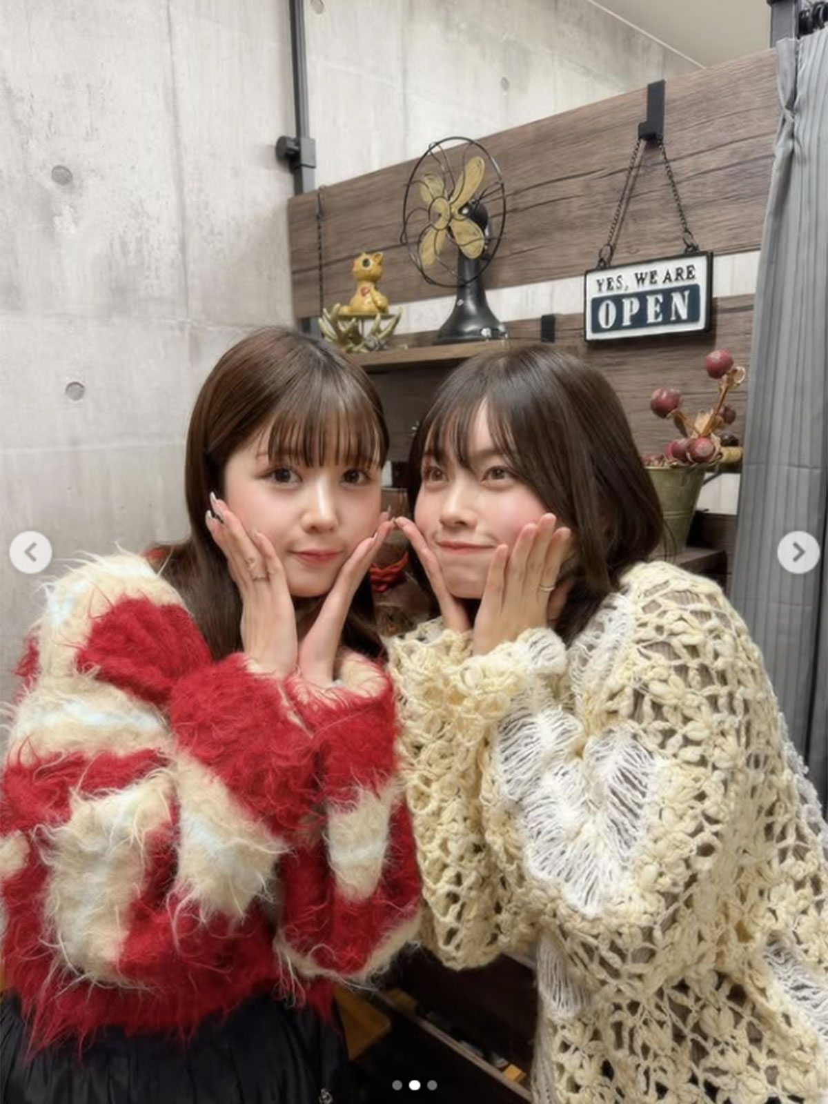 小芝風花のInstagramより。この日、妹がサロンをオープンしたことを告知した