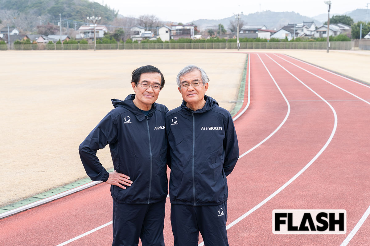 兄の宗茂さんはストライド走法、猛さんはピッチ走法。現役時代は、猛さんのほうが1分間で15歩も多かった（写真・駄道賢剛）