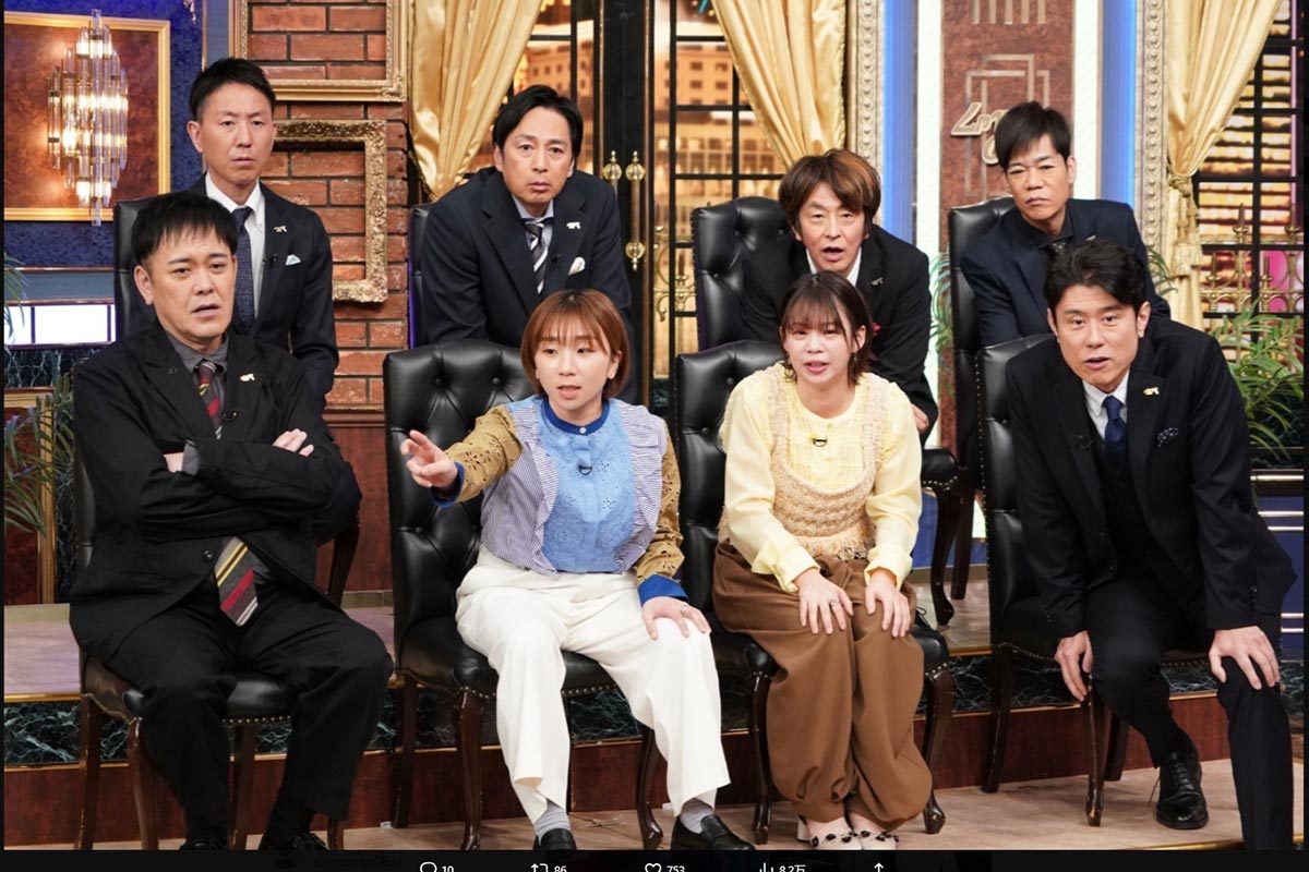 『しゃべくり007』に出演した髙木菜那と高橋成美。高木の出番の少なさに注目が集まった（写真・『しゃべくり007』のX「@shabekuri007ntv」より）