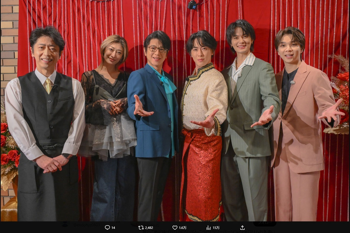 『黄金のワンスプーン！』（TBS系）に出演した宮舘涼太。すっきりとした頬にファンから激やせを心配する声が集まっている（写真・番組公式Xより）