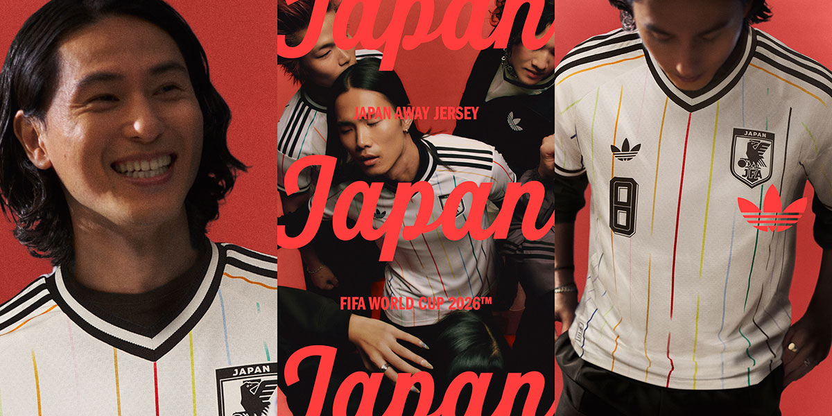 南野拓実がキービジュアルを務めるサムライブルーの「アウェイ」ユニホーム（PR資料より）