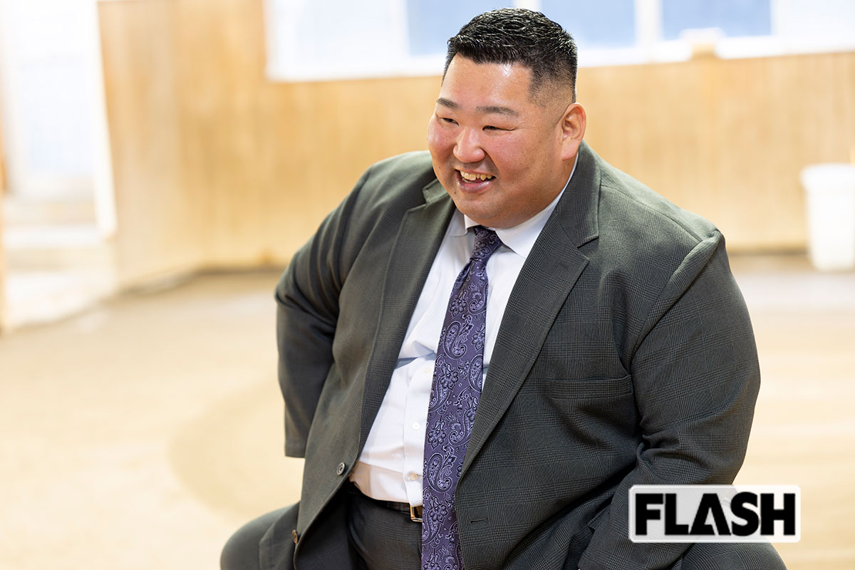 現在は錦戸部屋に所属する千田川親方（元幕内力士・徳勝龍）（写真・木村哲夫）