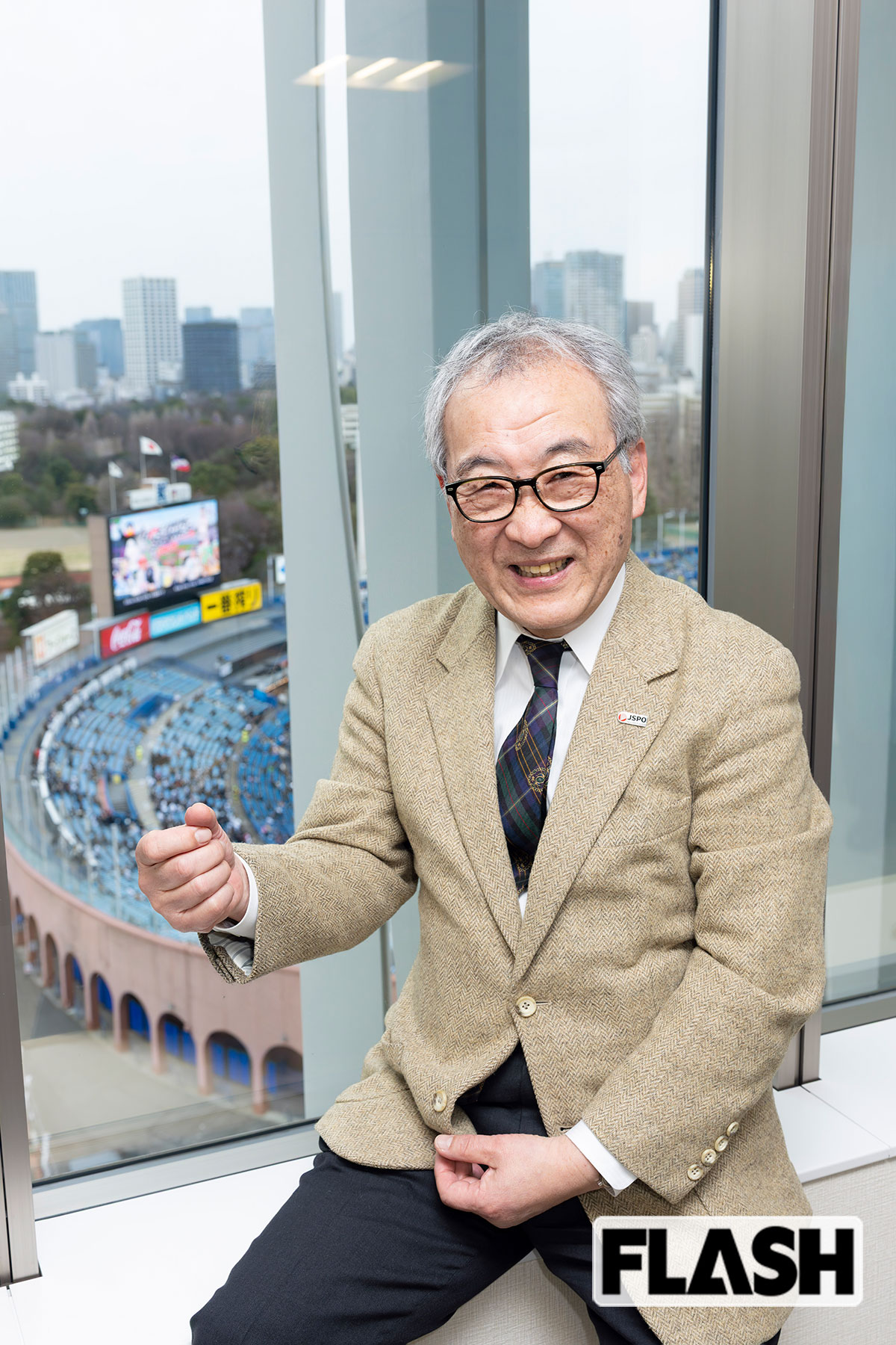 元NHKアナウンサーの山本浩は現在、日本スポーツ協会の常務理事を務める（写真・木村哲夫）